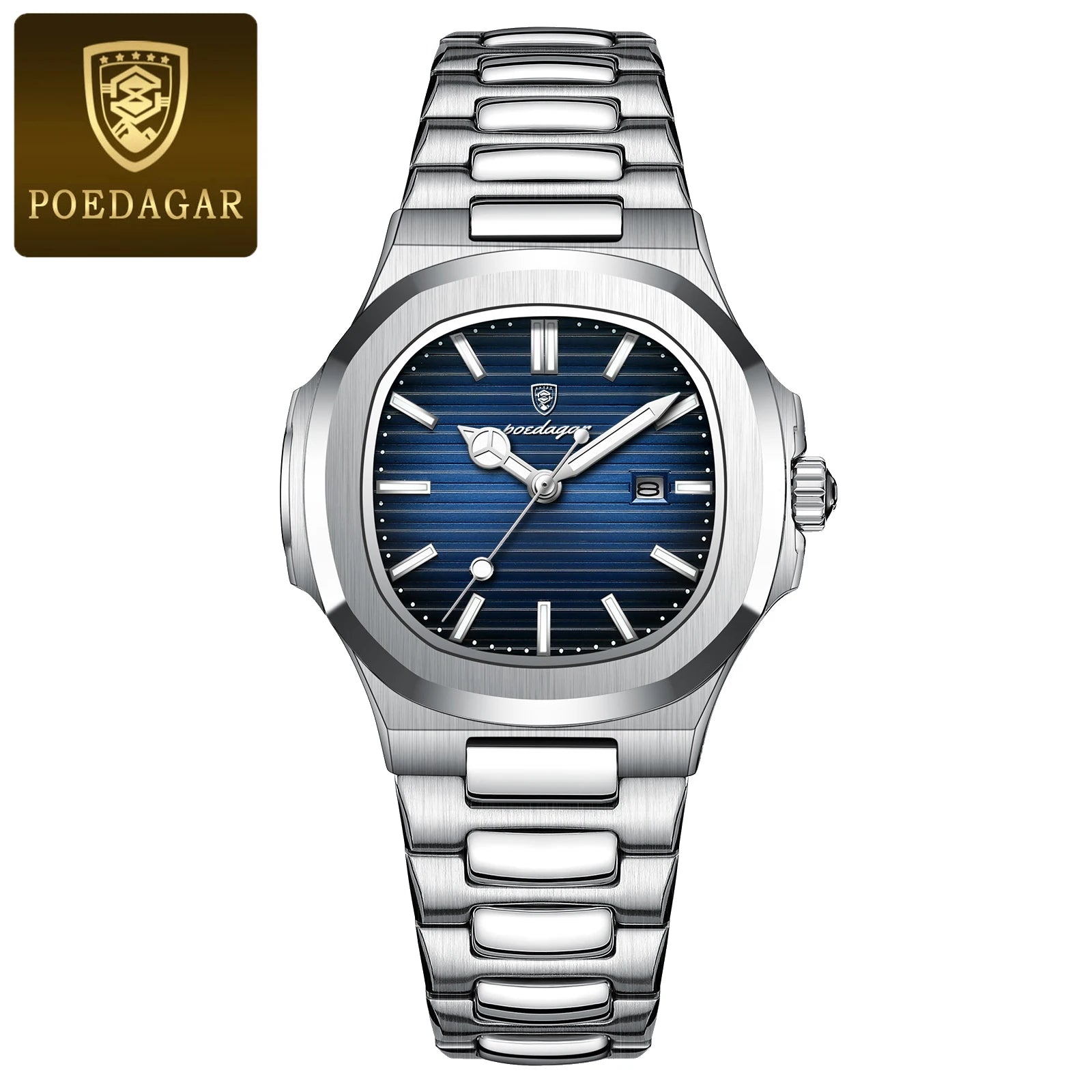 POEDAGAR Square Luxury Watch