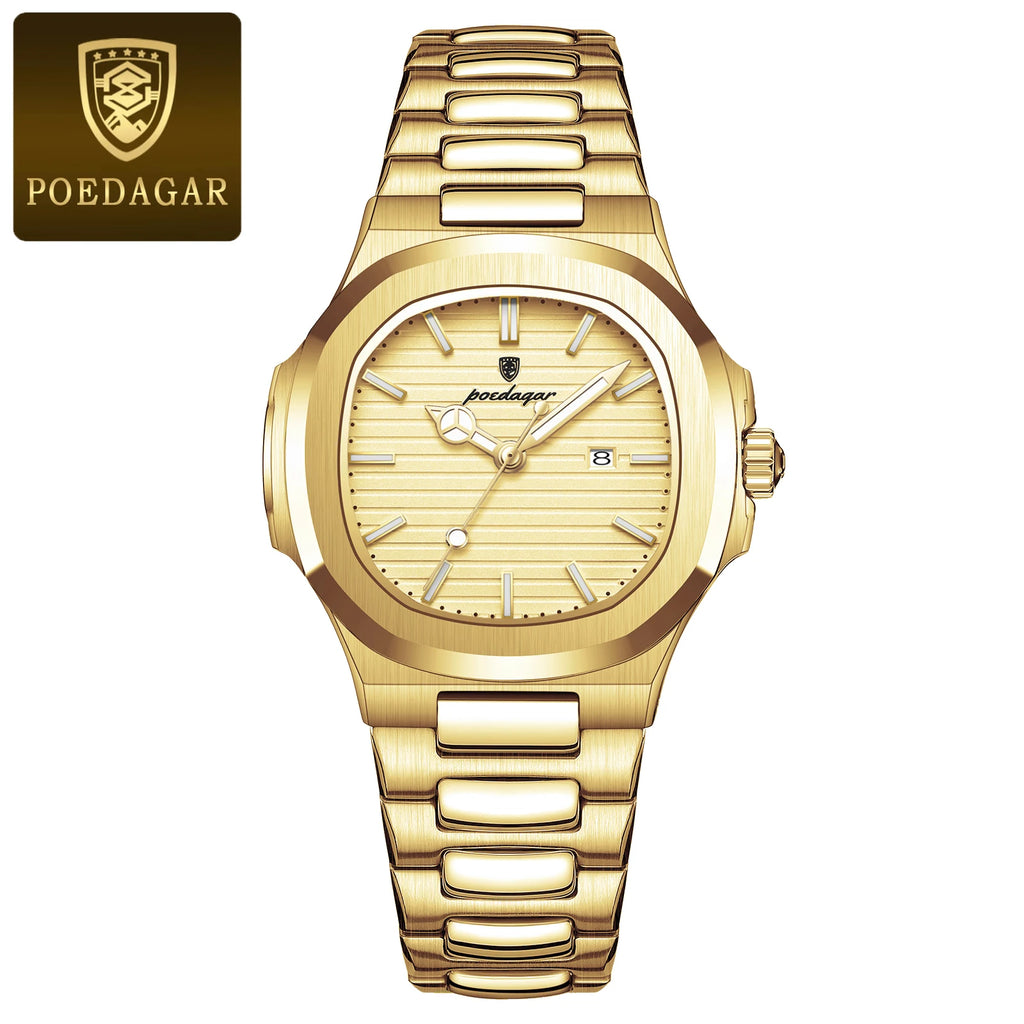 POEDAGAR Square Luxury Watch