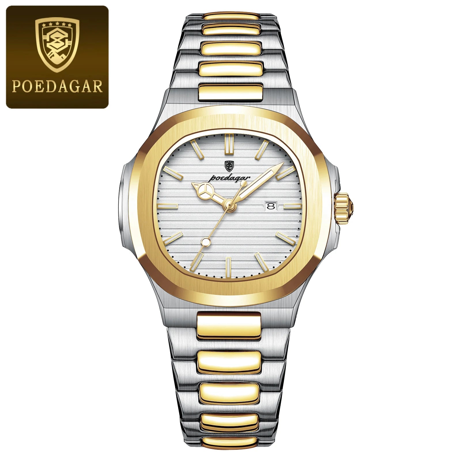 POEDAGAR Square Luxury Watch