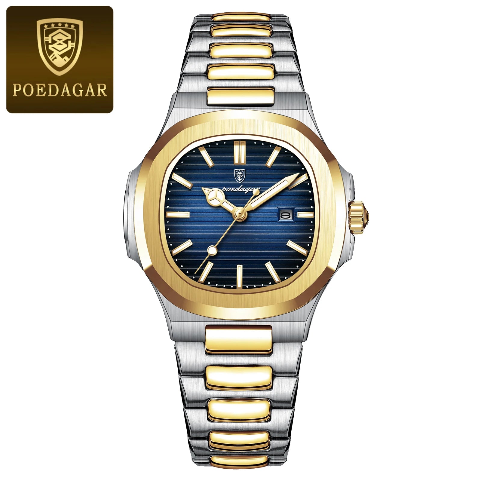 POEDAGAR Square Luxury Watch
