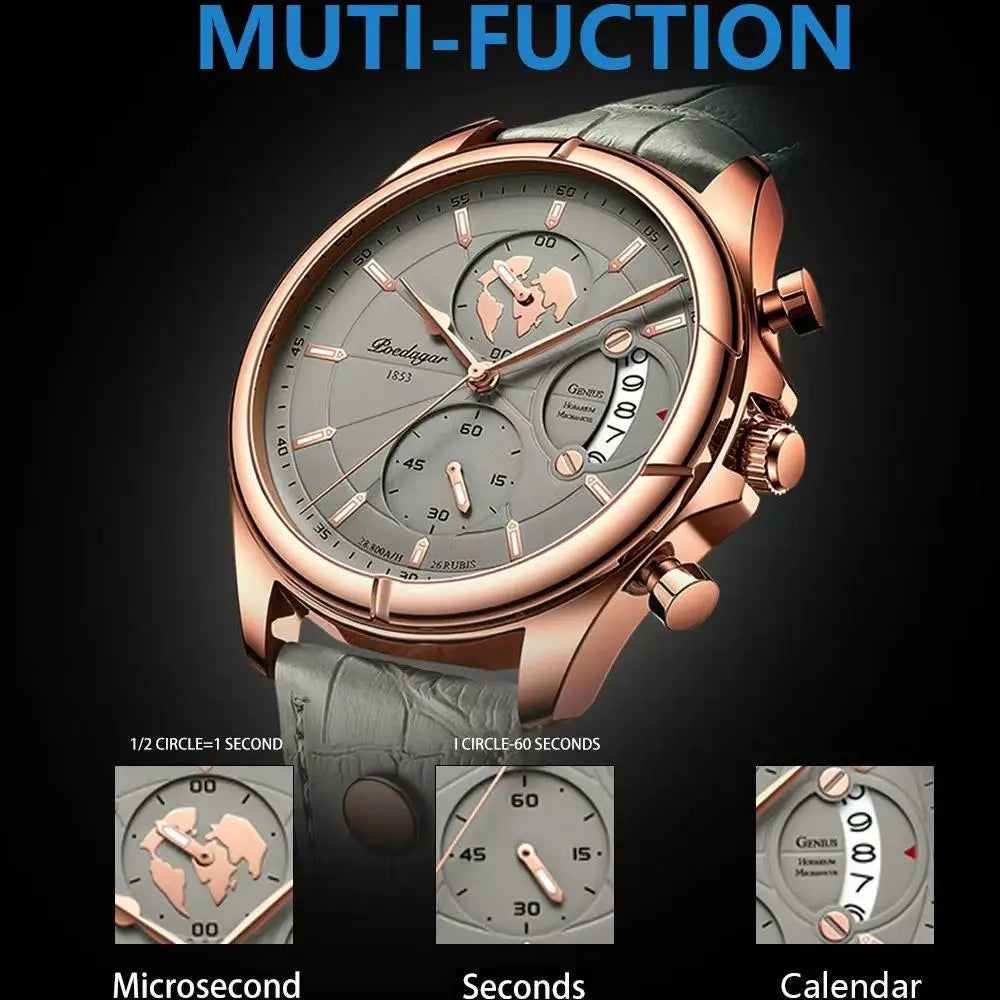 POEDAGAR Luxury Brand Man Watch Chronograph Date