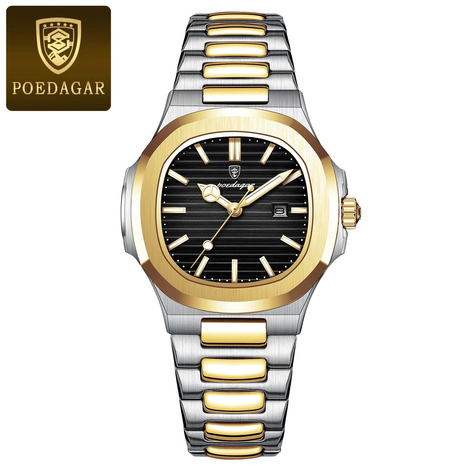POEDAGAR Square Luxury Watch