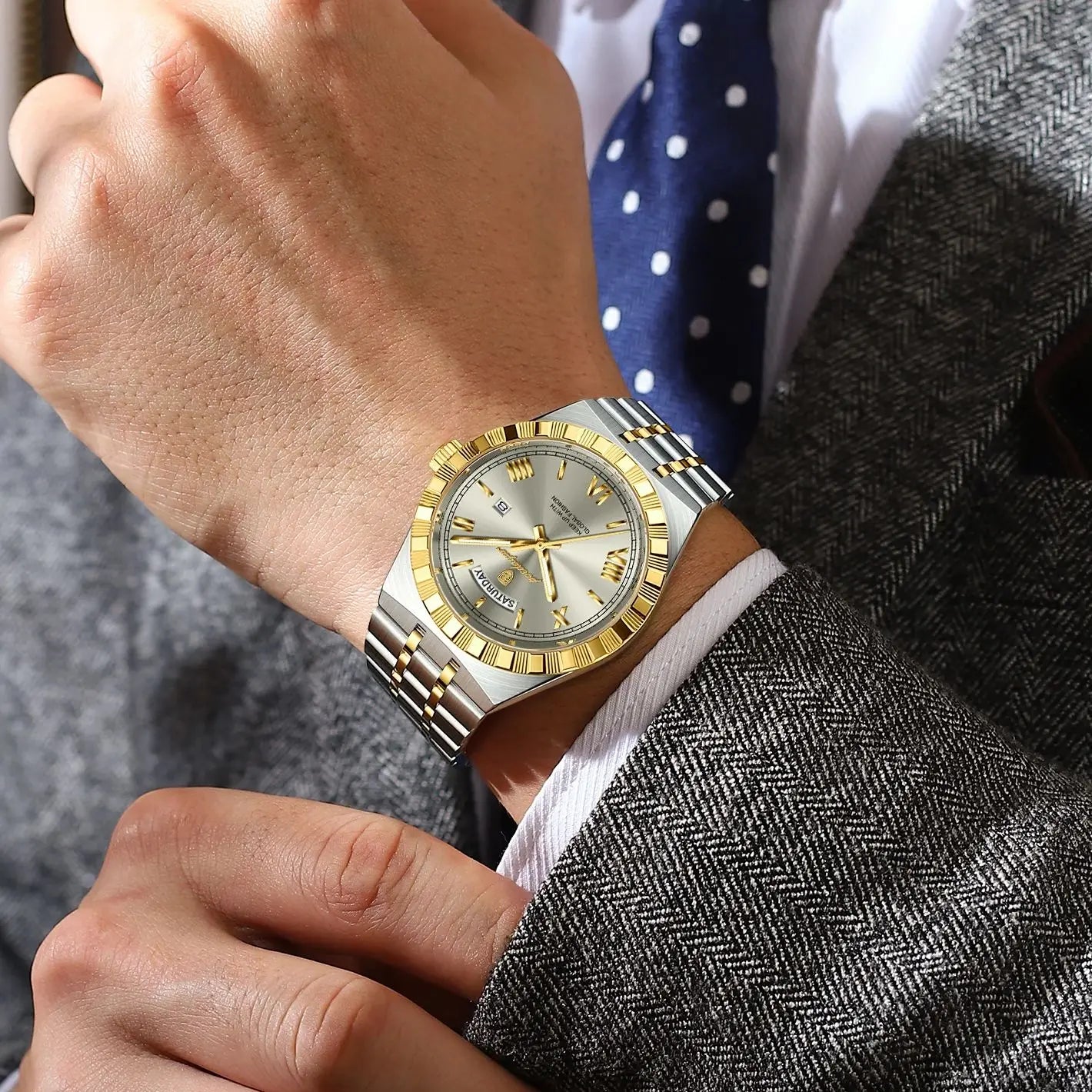 POEDAGAR Luxury Business Man Watch