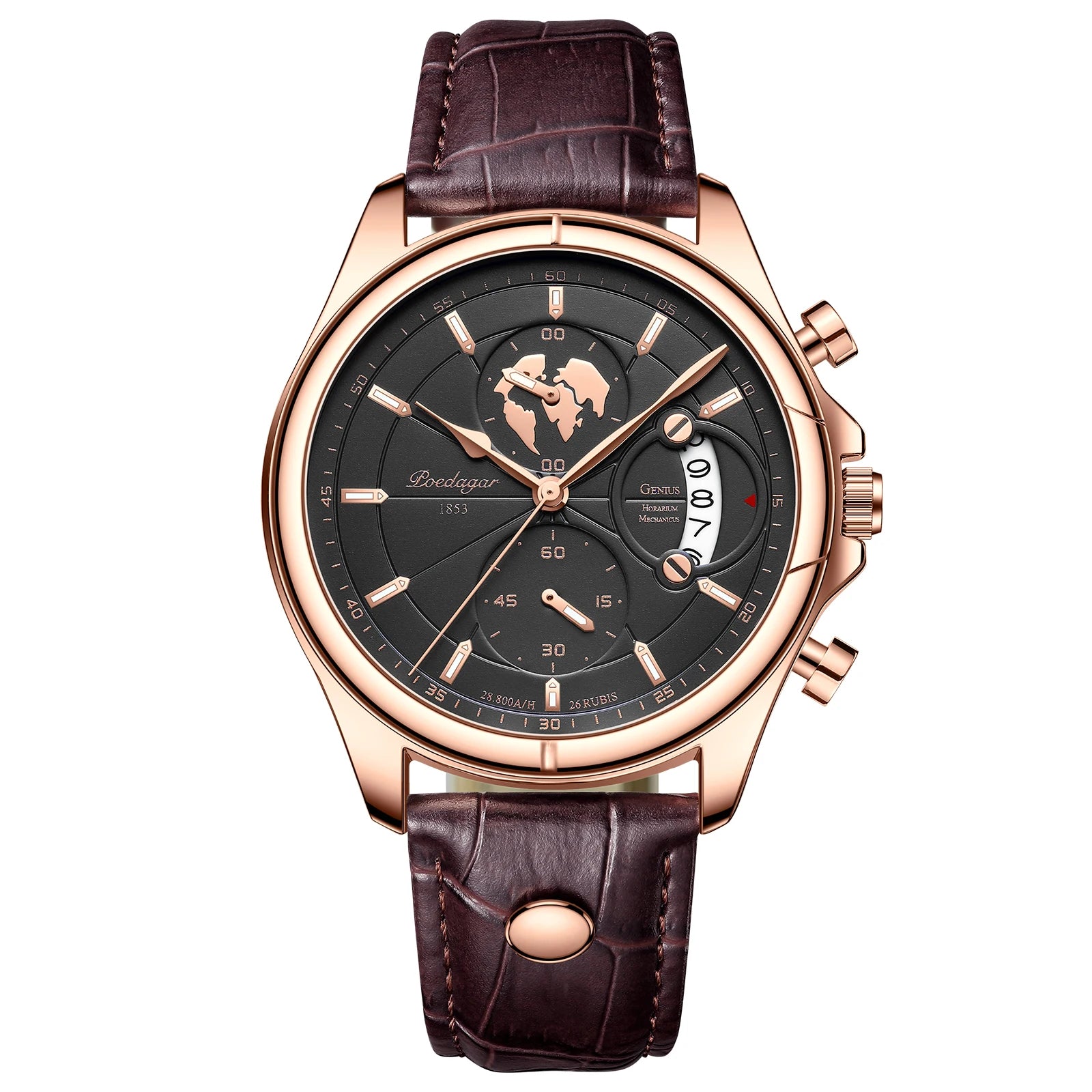 POEDAGAR Luxury Brand Man Watch Chronograph Date