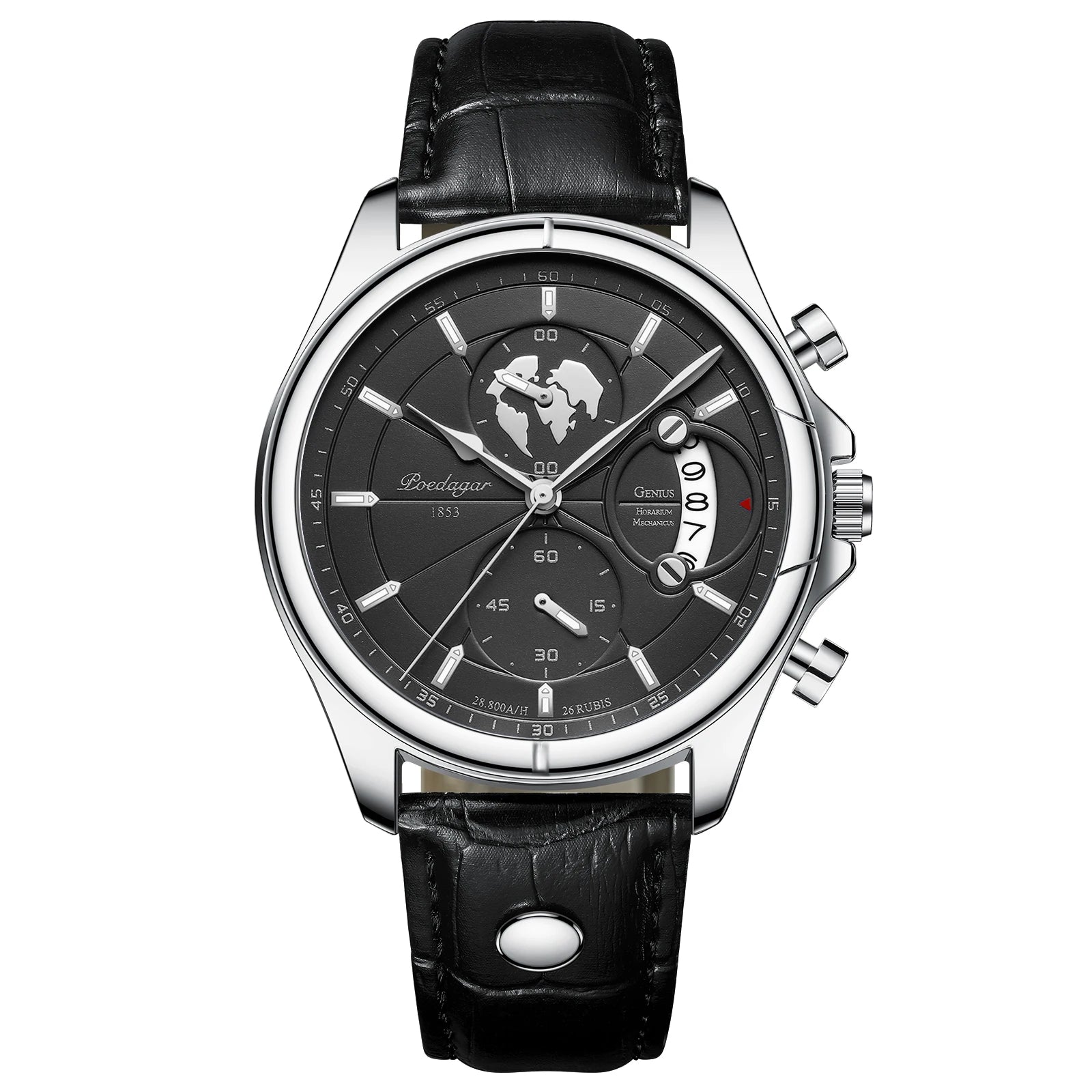 POEDAGAR Luxury Brand Man Watch Chronograph Date