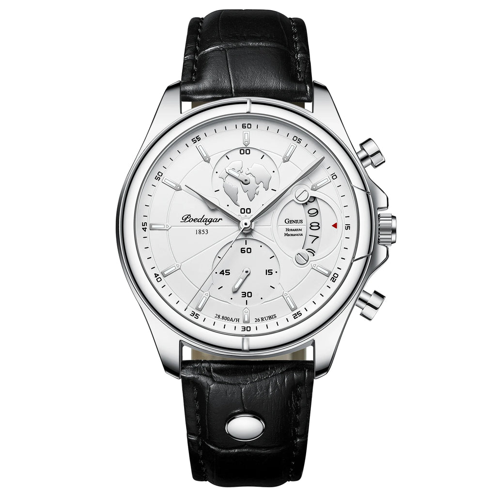 POEDAGAR Luxury Brand Man Watch Chronograph Date