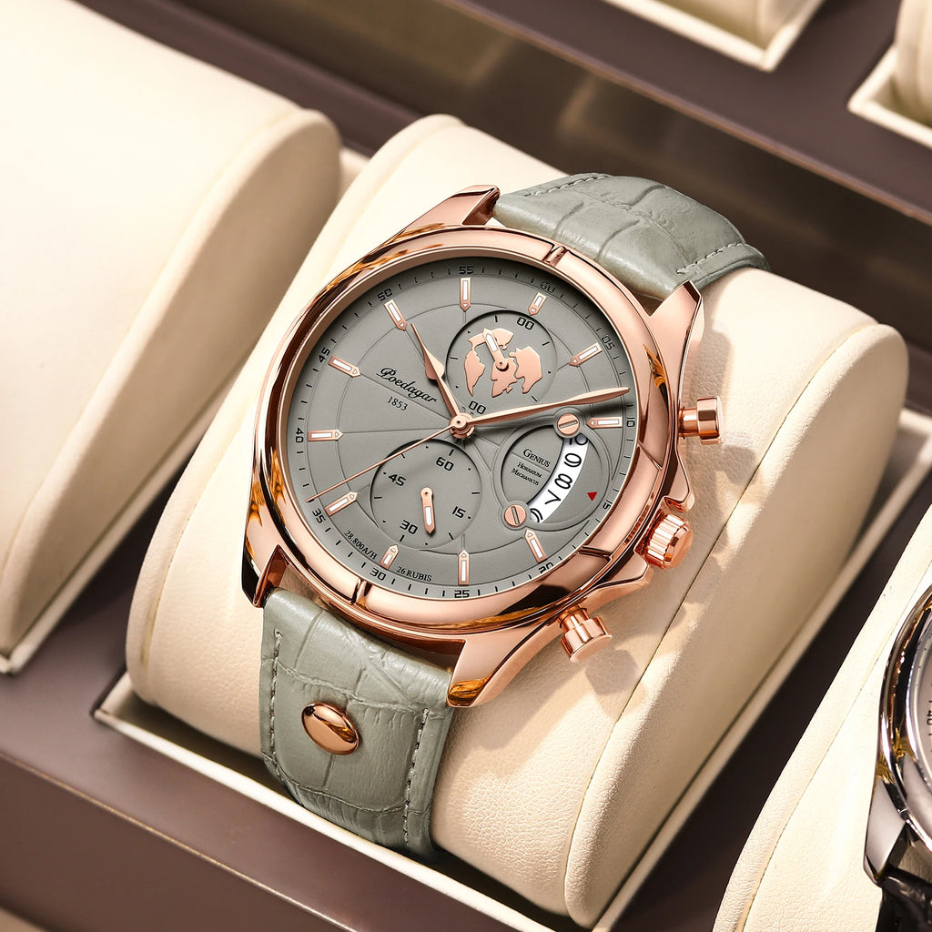 POEDAGAR Luxury Brand Man Watch Chronograph Date
