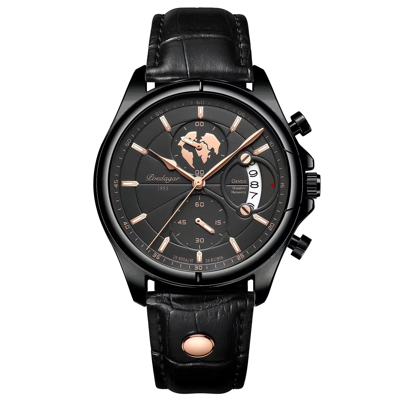 POEDAGAR Luxury Brand Man Watch Chronograph Date